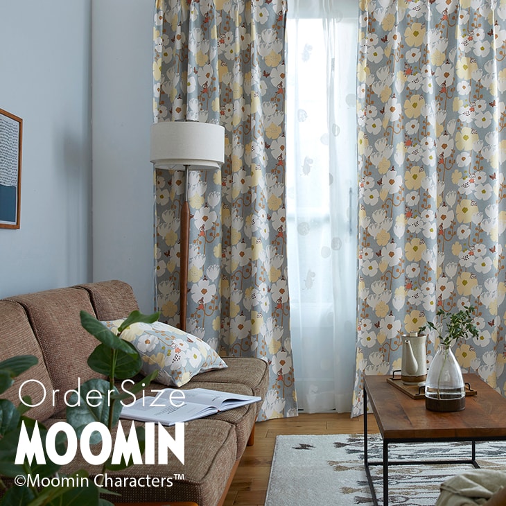 楽天市場】遮光 カーテン MOOMIN/ムーミン タイニーフラワー 100