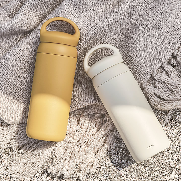 キントー 水筒 500ml おしゃれ タンブラー マイボトル 洗いやすい スポーツドリンク対応 保温 保冷 直飲み マグボトル デイオフタンブラー ステンレス 女性 かわいい kinto水筒 取っ手 中学生 通勤通学 アウトドア ハンドル 持ち手付き 持ち運び ギフト