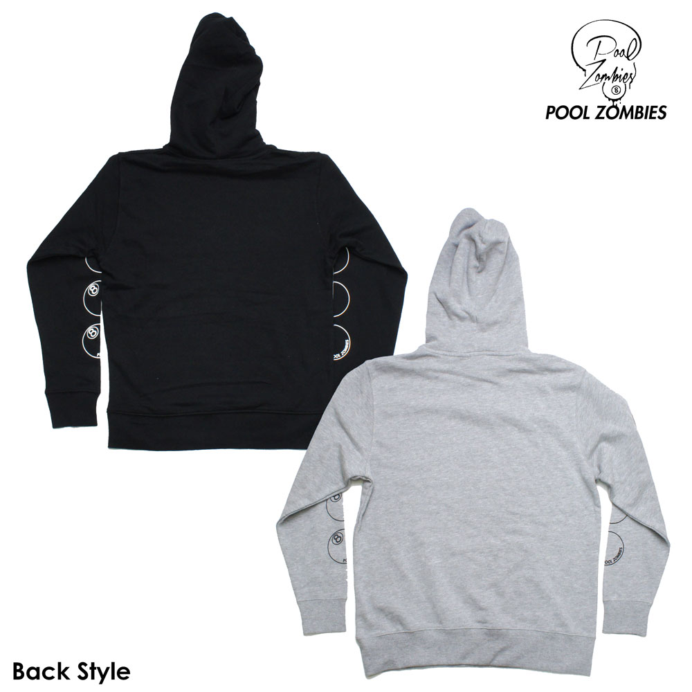 楽天市場 ビリヤード アパレル プールゾンビーズ Pool Zombies オリジナルパーカー 9 3oz レギュラー パイル スウェット プルオーバー パーカ おしゃれ 格好良い カッコイイ かわいい ファッション 着心地 キューショップジャパン楽天市場店