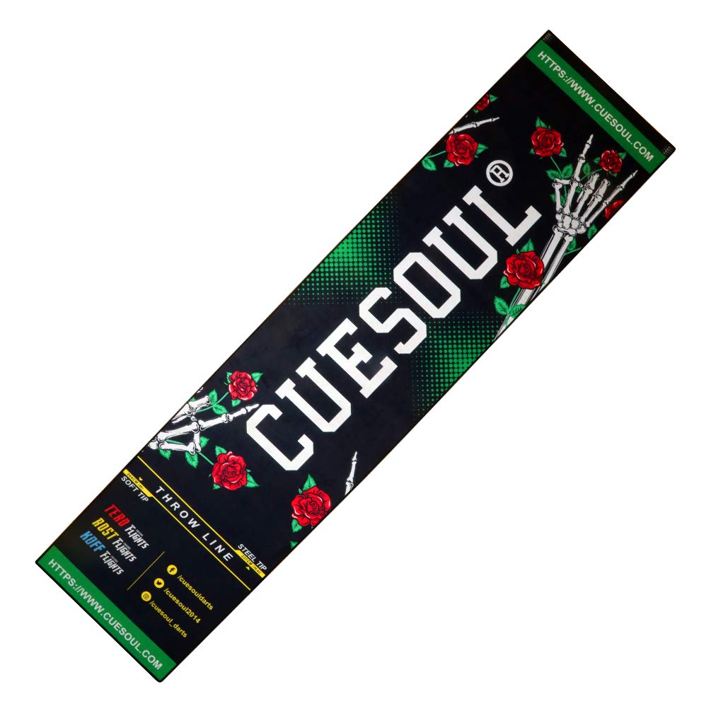 【送料無料】CUESOUL ダーツスローライン ダーツマット ダーツボード 公式ソフト&スチールチップスローライン CSDA-BD-6