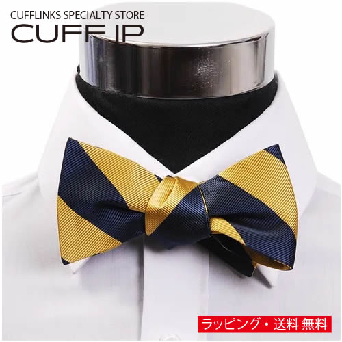 蝶ネクタイ ボウタイ ゴールド＆ネイビー アクセサリー メンズジュエリー ジュエリー ギフト プレゼント お祝い 結婚式 礼服 結婚式 冠婚葬祭 ビジネス スーツ メンズ 男性 彼氏 夫 新生活 父の日 バレンタイン 4,849円