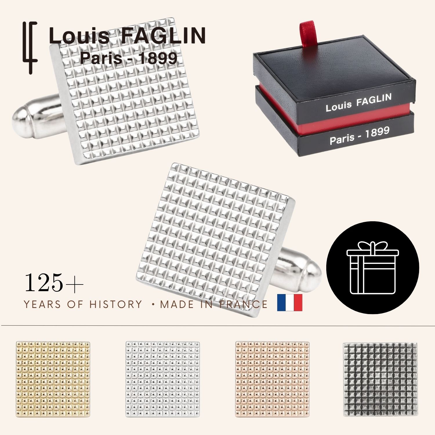 Louis FAGLIN ルイファグラン Croise クロワズ ダイヤモンドカット カフス カフスボタン シルバー ゴールド ローズゴールド アンティークシルバーアクセサリー メンズジュエリー ギフト プレゼント お祝い 結婚式 ビジネス メンズ 男性 彼氏 夫 父の日 バレンタイン|カフスボタン専門店CUFFJP