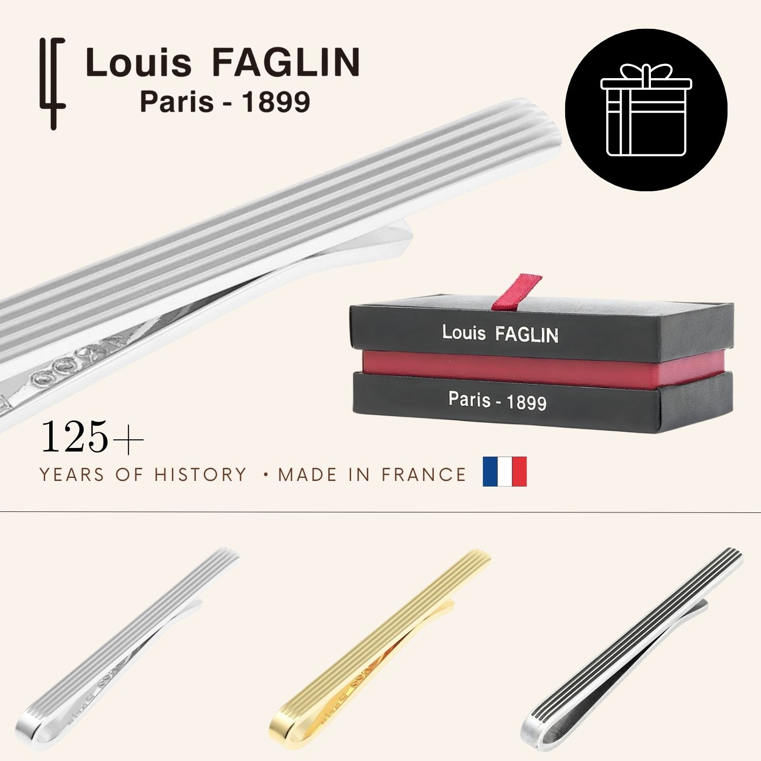 3色展開 Louis FAGLIN ルイファグラン Cazimero カジメロ ストライプ ネクタイピン タイバー アクセサリー メンズジュエリー ジュエリー ギフト プレゼント お祝い 結婚式 結婚式 冠婚葬祭 ビジネス スーツ メンズ 男性 彼氏 夫 新生活 父の日 バレンタイン