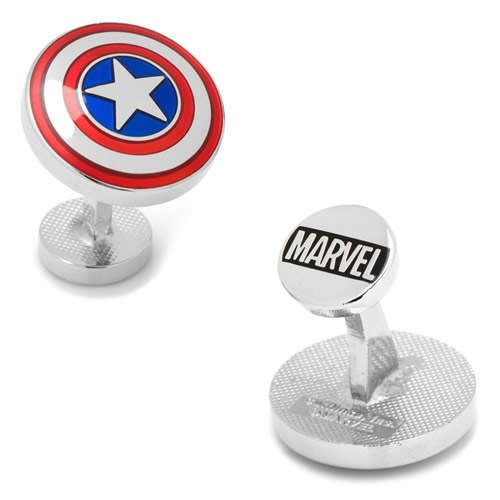 ヒーローシリーズ アメリカ Marvel キャプテン カフス シールド 公式 カフスボタン カフリンクスアクセサリー カフス 夫 冠婚葬祭 メンズジュエリー マーベルコミック ジュエリーギフト プレゼント お祝い 結婚式 礼服 結婚式 冠婚葬祭 ビジネス スーツ メンズ 男性 彼氏