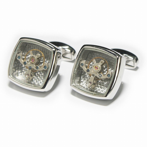 21年新作 カフス 鎌倉カフス工房 誕生日プレゼント 父の日 彼氏 ギフト プレゼント 旦那 結婚式 Cf1494 メンズ スクエアームーブメントカフスボタン カフリンクス Dgb Gov Bf