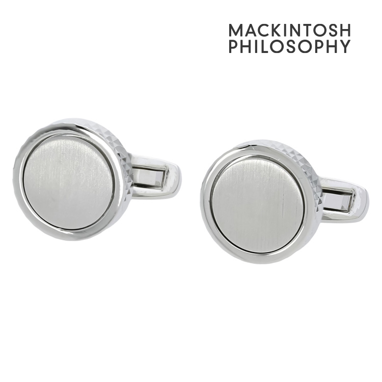 【MACKINTOSH PHILOSOPHY】ラウンドサイドダイヤカットサテーナカフス 折り返し 名取り草 カフスリンク 好いたらしい 華燭の典 差し上げ物 就職祝賀会 礼服 喪服 分かりやすい 付属物 メンズ フォーマル 成人男性  マッキントッシュ 哲学 今めかしい ブランド名
