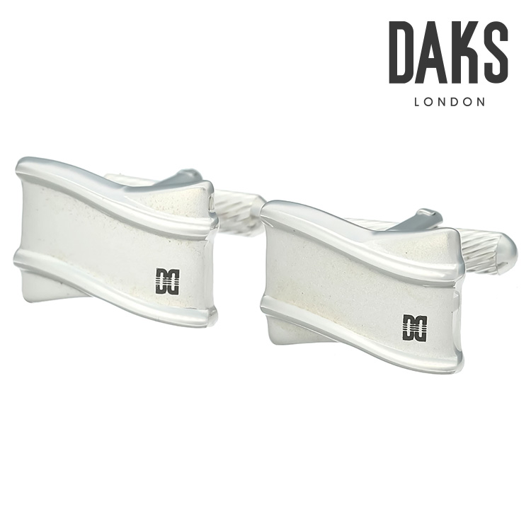 【DAKS】ダブルウェーブカフス カフス ボタン カフスボタン 可愛い 結婚式 プレゼント 就職祝い 葬式 シンプル アクセサリー メンズ フォーマル 男性 礼服 喪服 DAKS Daks daks ダックス ギフト