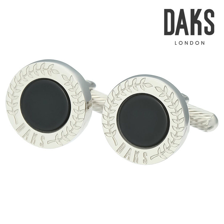 【DAKS】ラウンドデコレーションオニキスカフスカフス 名取り草 カフスリンク 好いたらしい 華燭の典 差し上げ物 就職お祝い 告別式 分かりやすい 付属品 メンズ フォーマル 成人男性 礼服 喪服 DAKS Daks daks ダックス オニキス カフス-メンズジュエリー・アクセサリー