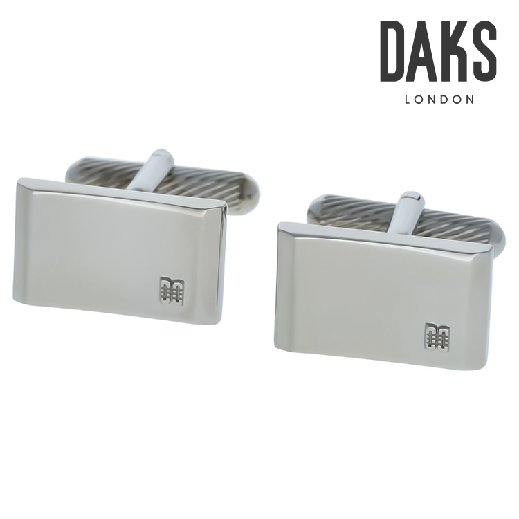【DAKS】シルバープレーンカフスカフス 名取り草 カフスリンク 好いたらしい 御芽出度 差し上げ物 就職祝賀会 追悼式 分かりやすい 佩び物 メンズ フォーマル 成人男性 礼服 喪服 DAKS Daks daks ダックス