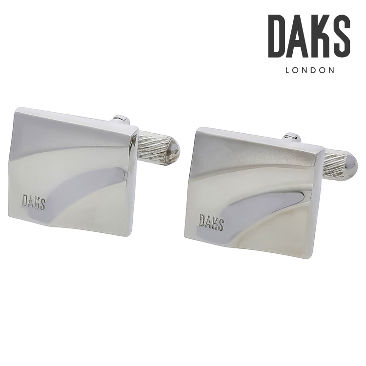 【DAKS】スクエアシェイプカフスカフス ボタン カフスボタン 可愛い 結婚式 プレゼント 就職祝い 葬式 シンプル アクセサリー メンズ フォーマル 男性 礼服 喪服 DAKS Daks daks ダックス ギフト｜カフスギャラリー　店 8,250円