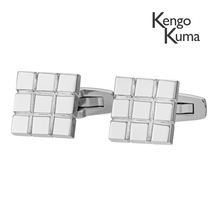 【Kengo Kuma】スクエアカフスカフス 名取り草 カフスリンク 好いたらしい 御芽出度 差し上げ物 就職祝賀会分かりやすい 佩び物 メンズ フォーマル 成人男性 礼服 喪服Kengo Kuma ケンゴクマ