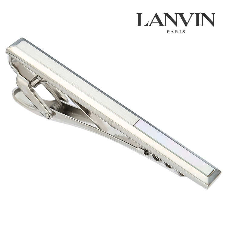 【LANVIN】プレーンマザーオブパールタイピン可愛い ネクタイピン 結婚式 卒業式 就活 プレゼント 就職祝い 葬式 タイピン シンプル アクセサリー メンズ フォーマル 男性 礼服 喪服 スーツ アクセサリー アクセ LANVIN ランバン 白蝶貝｜カフスギャラリー　店