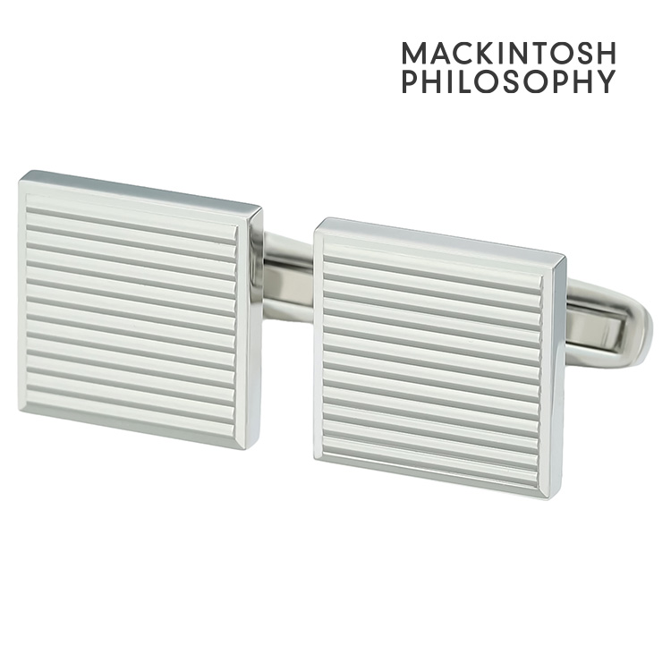【MACKINTOSH PHILOSOPHY】スクエアストライプカフスカフス ボタン カフスボタン 可愛い 結婚式 プレゼント 就職祝い シンプル アクセサリー メンズ フォーマル 男性 礼服 MACKINTOSH PHILOSOPHY マッキントッシュ フィロソフィー マッキントッシュフィロソフィー｜カフスギャラリー　店