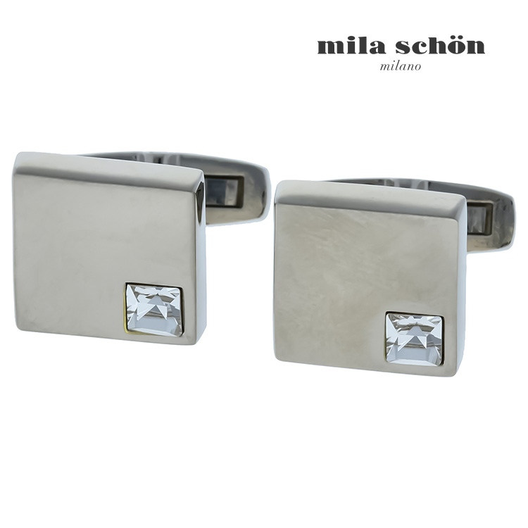 【mila schon】シンプルプレートガラスカフスカフス 名取り草 カフスリンク 好いたらしい 御芽出度 差し上げ物 就職祝い事 葬儀式 分かりやすい 添え物 メンズ フォーマル 成人男性 礼服 喪服 ミラショーン ミラ ショーン