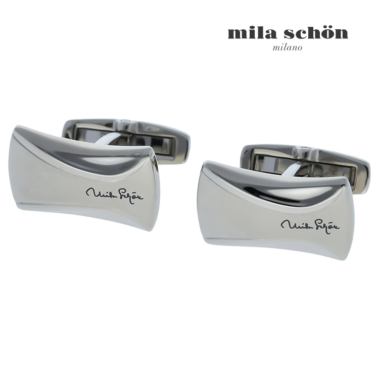 【mila schon】シェイプカフスカフス 名取り草 カフスリンク 好いたらしい 御芽出度 差し上げ物 就職祝い事 葬儀式 分かりやすい 添え物 メンズ フォーマル 成人男性 礼服 喪服 ミラショーン ミラ ショーン
