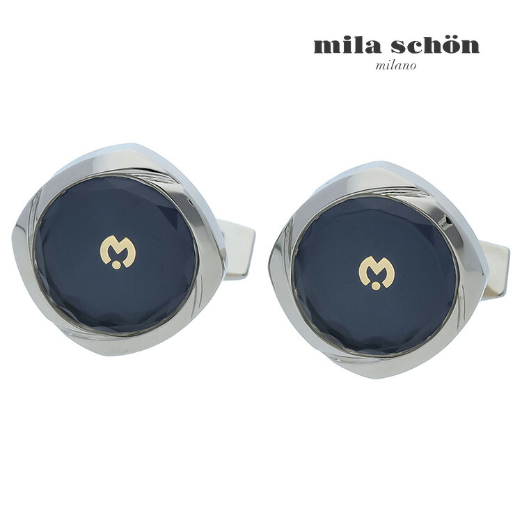 【mila schon】ロンバスフレームガラスカフス カフス ボタン カフスボタン 可愛い 結婚式 プレゼント 就職祝い 葬式 シンプル アクセサリー メンズ フォーマル 男性 礼服 喪服 ミラショーン ミラ ショーン ガラス