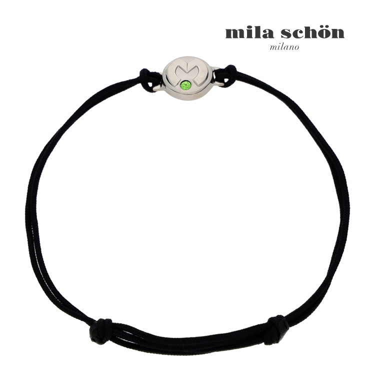 【mila schon】【誕生石カラー/8月】Augustブレスレット カフス ボタン カフスボタン 可愛い プレゼント 誕生日 シンプル アクセサリー フォーマル ミラショーン ミラ ショーン ガラス ギフト カフスギャラリー限定 ペリドット