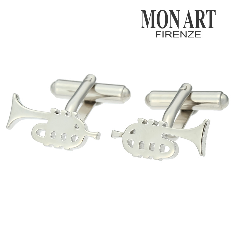 【MONART】トランペットカフスカフス 名取り草 カフスリンク 好いたらしい 御芽出度 差し上げ物 就職祝賀会 追悼式 分かりやすい 佩び物 メンズ フォーマル 成人男性 礼服 喪服 MONART モン作物