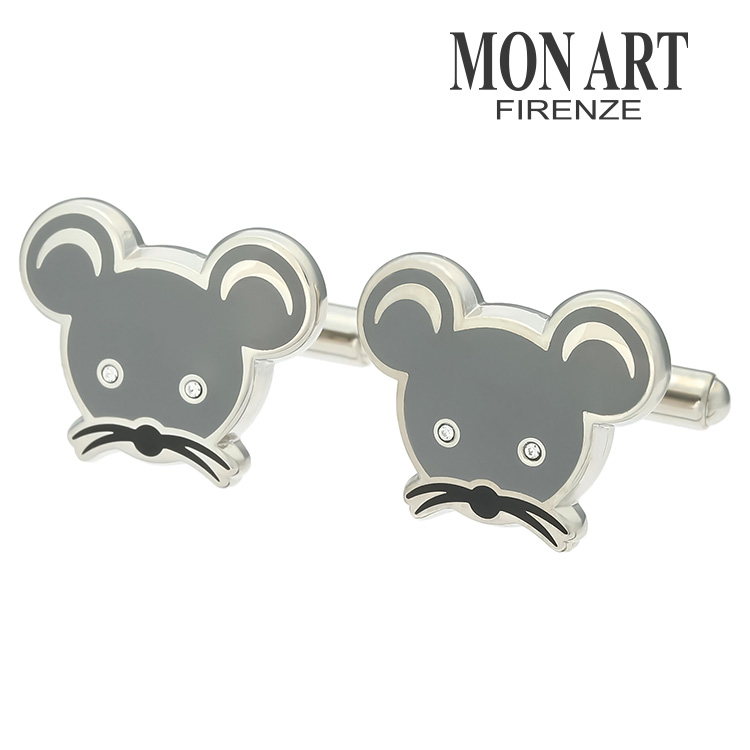 【MONART】マウスカフス カフス ボタン カフスボタン 可愛い 結婚式 プレゼント 就職祝い 葬式 シンプル アクセサリー メンズ フォーマル 男性 礼服 喪服 MONART モンアート