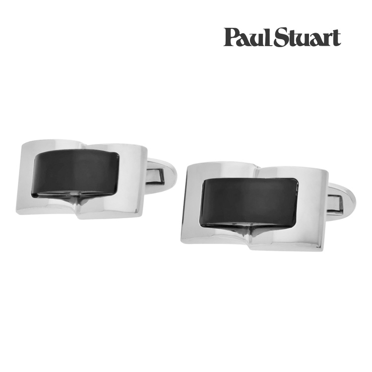 【Paul Stuart】レクタングルプレートオニキスカフス 黒いこと 金管楽器xオニキス 折り返し 御芽出度 就活 差し上げ物 就職祝賀会 分かりやすい 佩び物 メンズ フォーマル 成人男性 背広 佩び物 アクセ Paul Stuart 極点スチュアート  極点 スチュアート