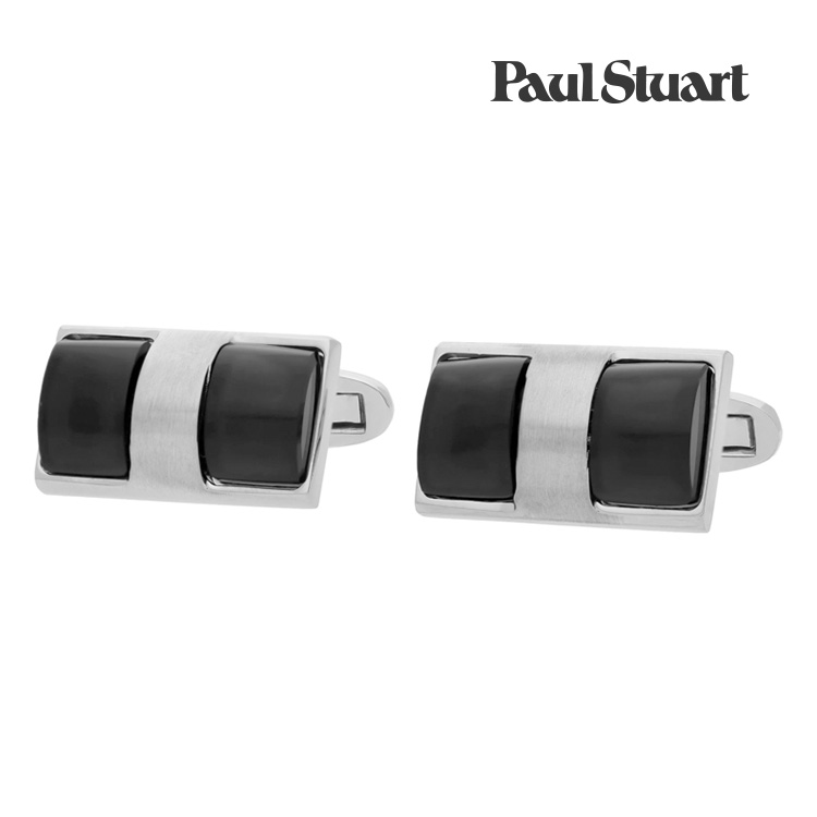 【Paul Stuart】セミシリンダーオニキスカフス 黒いこと 金管楽器xオニキス 折り返し 御芽出度 就活 差し上げ物 就職祝賀会 分かりやすい 佩び物 メンズ フォーマル 成人男性 背広 佩び物 アクセ Paul Stuart 極点スチュアート  極点 スチュアート