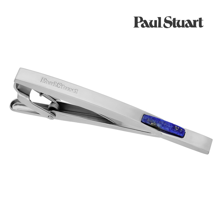 【Paul Stuart】ソフトシェイプブランドロゴラピスタイピン 真鍮xラピスラズリ ネクタイピン 結婚式 就活 プレゼント 就職祝い タイピン シンプル アクセサリー メンズ フォーマル 男性 スーツ アクセサリー Paul Stuart ポールスチュアート ポール スチュアート｜カフスギャラリー　店