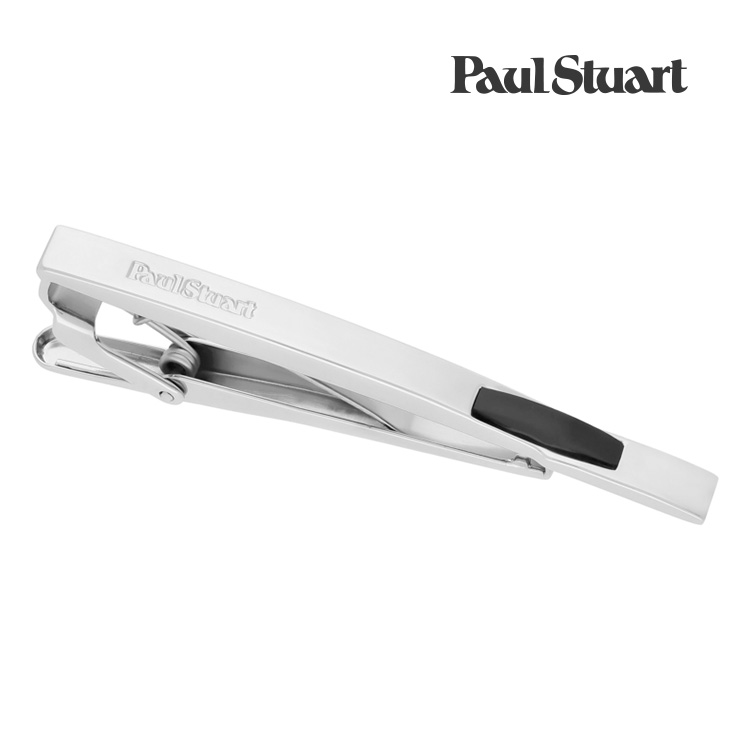 【Paul Stuart】ソフトシェイプブランドロゴオニキスタイピン 真鍮xオニキス ネクタイピン 結婚式 就活 プレゼント 就職祝い タイピン シンプル アクセサリー メンズ フォーマル 男性 スーツ アクセサリー アクセ Paul Stuart ポールスチュアート ポール スチュアート