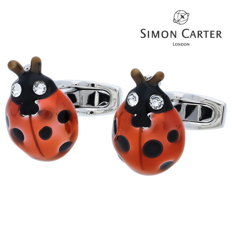 【SIMON CARTER】レイディバードカフスカフス 名取り草 カフスリンク 好いたらしい 華燭の典 差し上げ物 就職祝賀会 葬儀式 分かりやすい 付属物 メンズ フォーマル 成人男性 礼服 喪服 SIMON CARTER サイモンカーター サイモン カーター