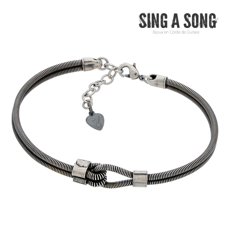 【SING A SONG】ダブルギターストリングブレス バングル ブレスレット 可愛い プレゼント シンプル アクセサリー メンズ 男性 レディース 女性 ギフト ギター 弦 ストリングス SING A SONG シング ア ソング