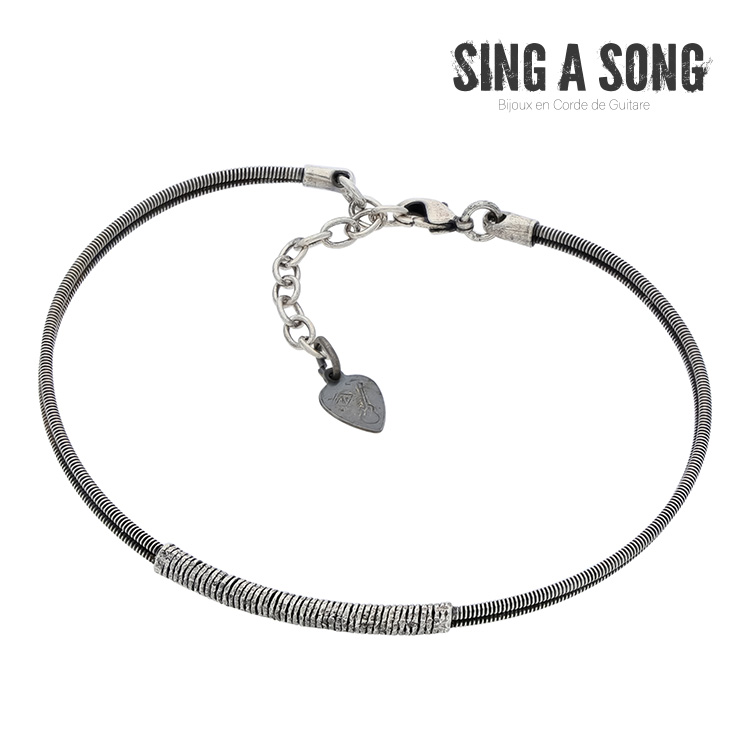【SING A SONG】ギターストリングブレス スリム バングル ブレスレット 可愛い プレゼント シンプル アクセサリー メンズ 男性 レディース 女性 ギフト ギター 弦 ストリングス SING A SONG シング ア ソング