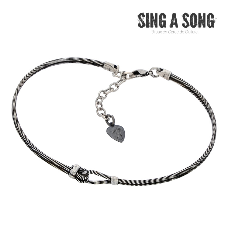 【SING A SONG】ダブルギターストリングブレス スリム バングル ブレスレット 可愛い プレゼント シンプル アクセサリー メンズ 男性 レディース 女性 ギフト ギター 弦 ストリングス SING A SONG シング ア ソング