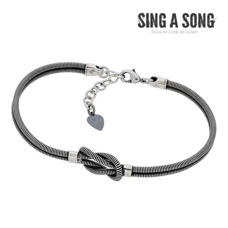 【SING A SONG】ダブルギターストリングブレス グリーフノット バングル ブレスレット 可愛い プレゼント シンプル アクセサリー メンズ 男性 レディース 女性 ギフト ギター 弦 ストリングス SING A SONG シング ア ソング