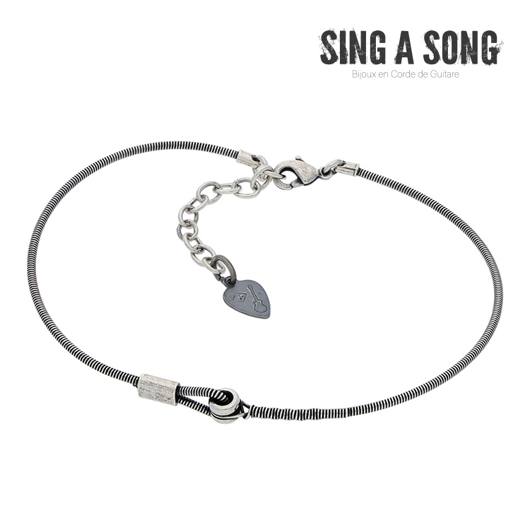 【SING A SONG】スリムギターストリングブレス バングル ブレスレット 可愛い プレゼント シンプル アクセサリー メンズ 男性 レディース 女性 ギフト ギター 弦 ストリングス SING A SONG シング ア ソング