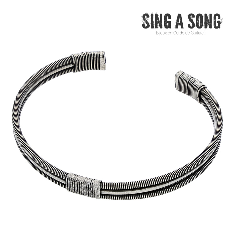 【SING A SONG】ダブルギターストリングバングル バングル ブレスレット 可愛い プレゼント シンプル アクセサリー メンズ 男性 レディース 女性 ギフト ギター 弦 ストリングス SING A SONG シング ア ソング