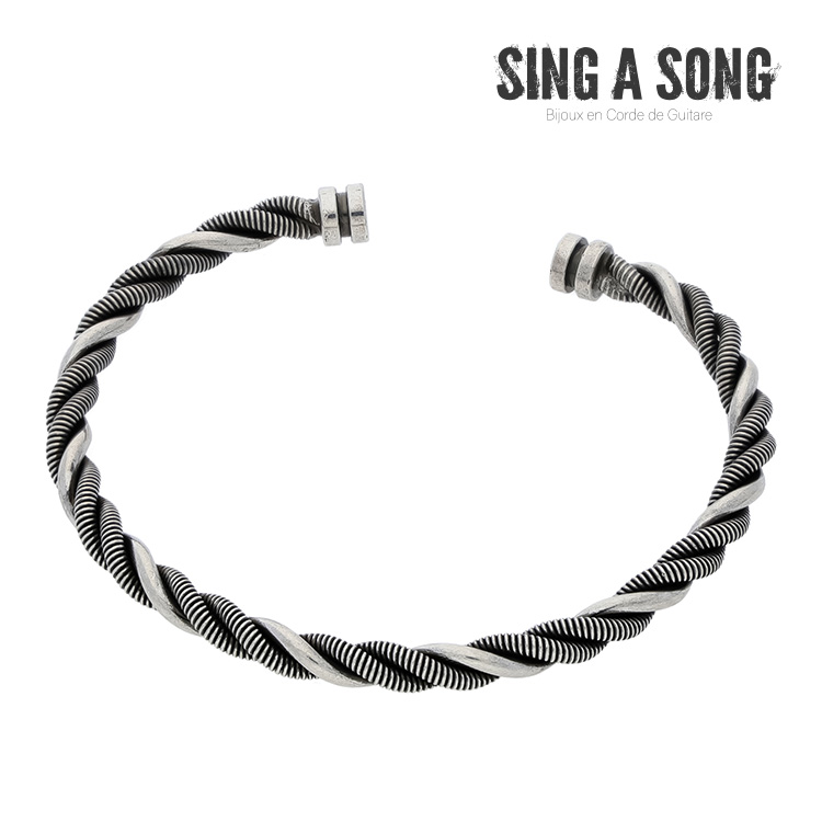 【SING A SONG】ロールストリングバングル バングル ブレスレット 可愛い プレゼント シンプル アクセサリー メンズ 男性 レディース 女性 ギフト ギター 弦 ストリングス SING A SONG シング ア ソング