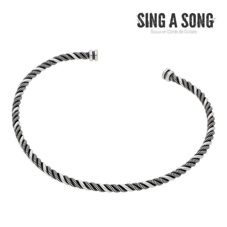 【SING A SONG】ローリングストリングバングル スリム バングル ブレスレット 可愛い プレゼント シンプル アクセサリー メンズ 男性 レディース 女性 ギフト ギター 弦 ストリングス SING A SONG シング ア ソング