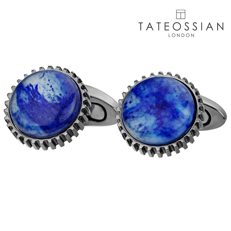【TATEOSSIAN】チタン折り返し ウォーターメロンブルーストーンカフス 名取り草 カフスリンク 好いたらしい 御芽出度 差し上げ物 就職祝賀会 追悼式 分かりやすい 佩び物 メンズ フォーマル 成人男性 礼服 喪服 tateossian タテオシアン