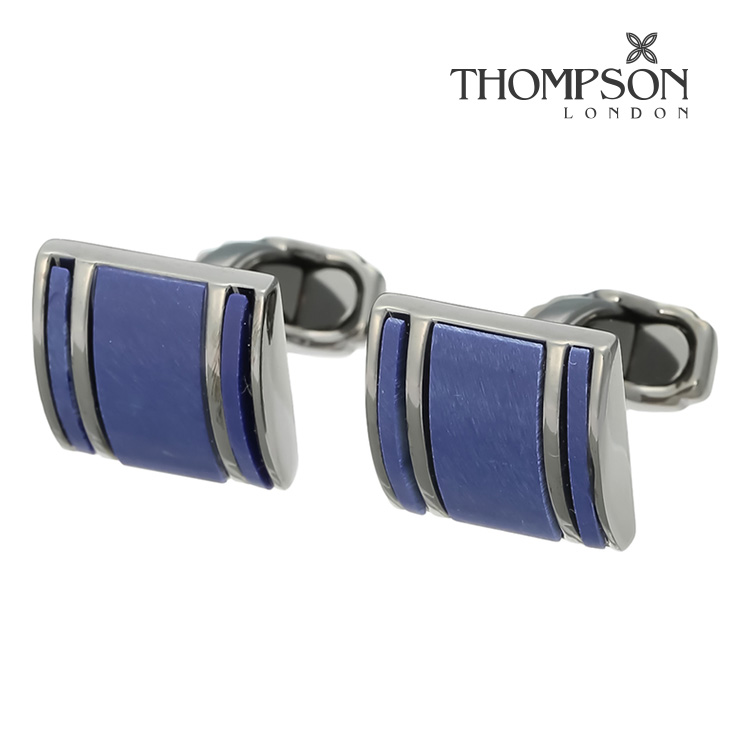 【THOMPSON】スクエアラピスカフス ネイビーカフス 名取り草 カフスリンク 好いたらしい 御芽出度 差し上げ物 就職祝い事 葬儀式 分かりやすい 添え物 メンズ フォーマル 成人男性 礼服 喪服 THOMPSON トンプソン