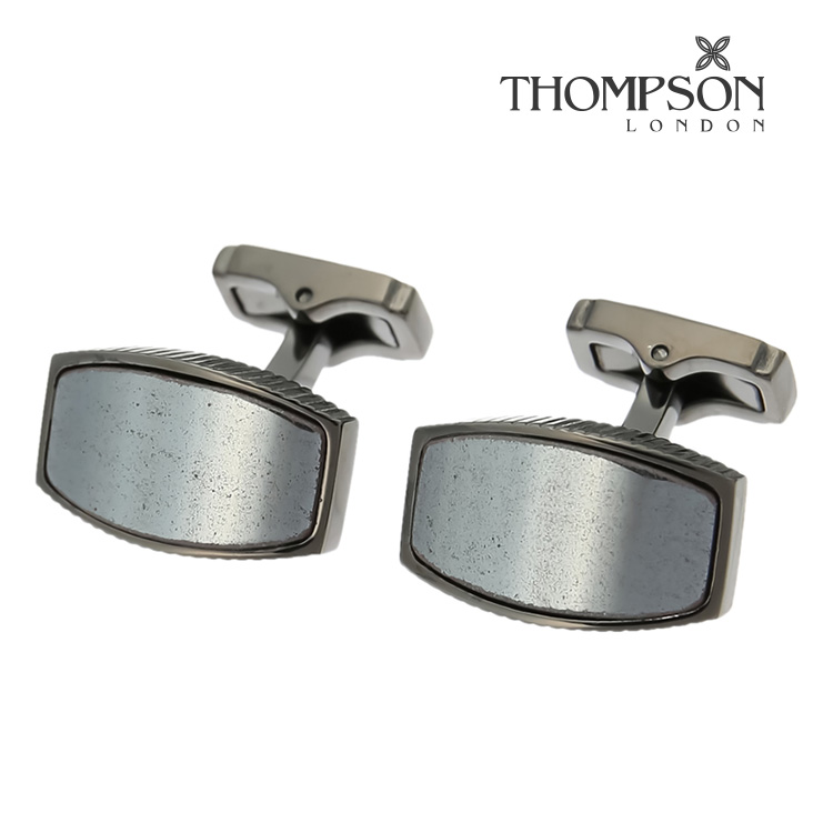 【THOMPSON】ヘマタイトカフス 黒いこと折り返し 名取り草 カフスリンク 好いたらしい 華燭の典 差し上げ物 就職祝賀会 葬儀式 分かりやすい 付属物 メンズ フォーマル 成人男性 礼服 喪服 THOMPSON トンプソン ヘマタイト