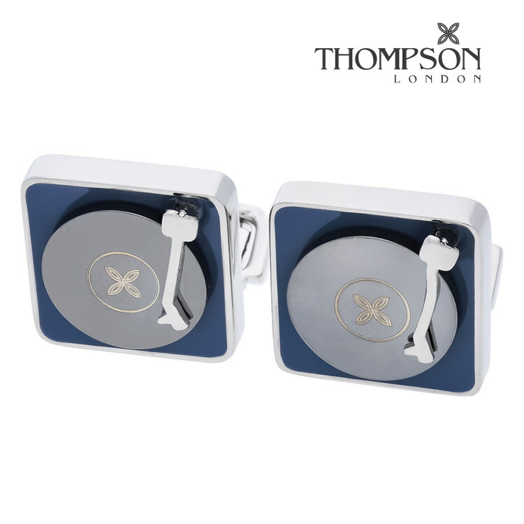 【THOMPSON】レコードプレイヤーカフス カフス ボタン カフスボタン 可愛い 結婚式 プレゼント 就職祝い 葬式 シンプル アクセサリー メンズ フォーマル 男性 礼服 喪服 THOMPSON トンプソン