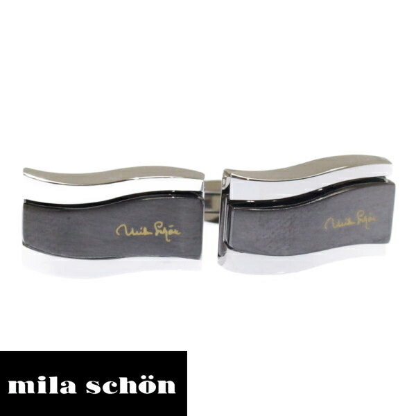 【1位】 ブラック メッキ mila schon ミラ ショーン カフス カフスボタン ブランド スーツアクセサリー専門店 プレゼント プチギフト おしゃれ カフスマニア