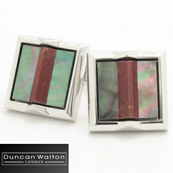 DuncanWalton Lupeレッドジャスバーと黒蝶貝 カフス カフスボタン カフリンクス cufflinks cuffs メンズ 男性 カフス おしゃれ プレゼント プチギフト 誕生日 贈り物 お祝い パーティー 結婚式 披露宴 お洒落 スーツアクセサリー専門店 父の日 ギフトにも カフスマニア 11,880円