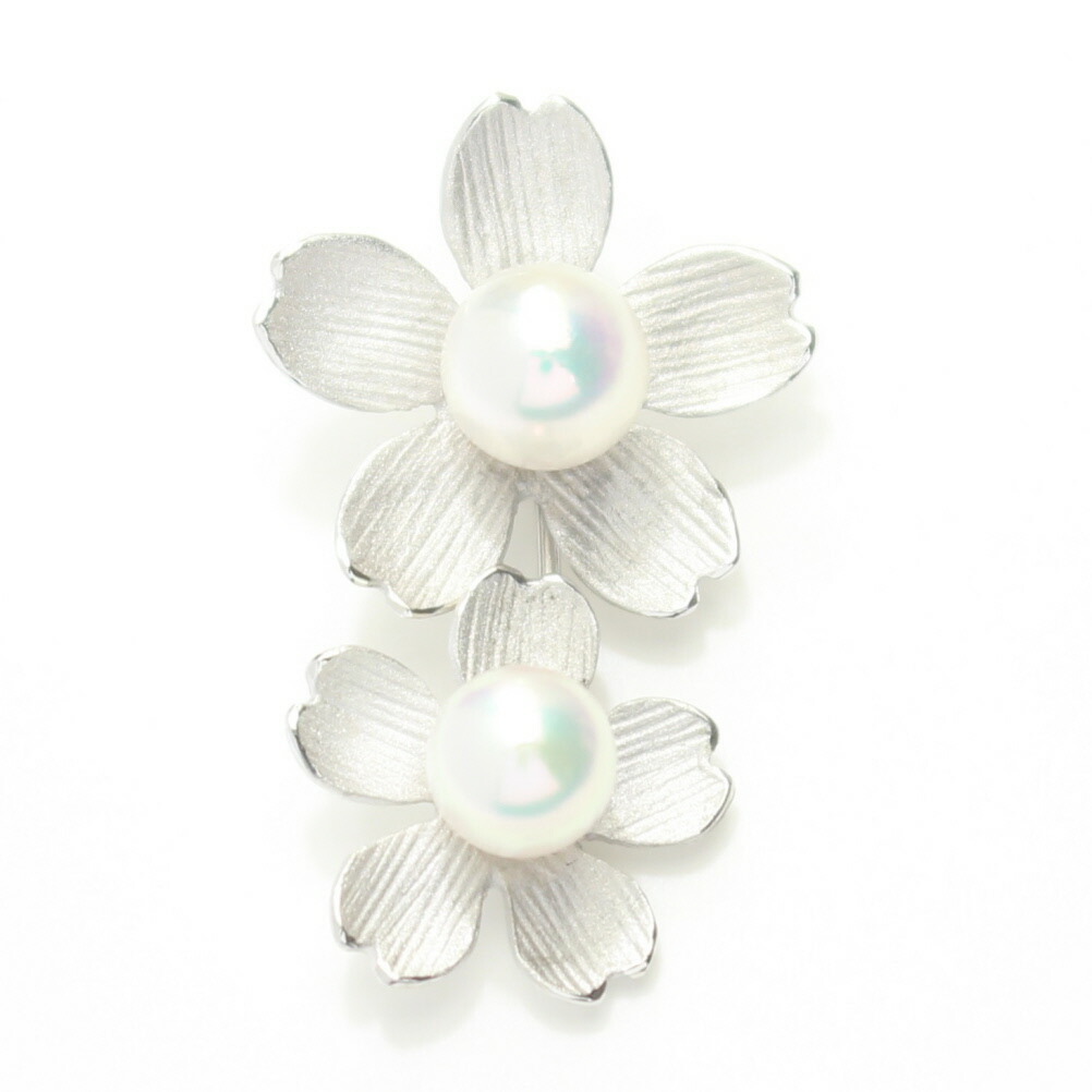 Web限定 ラペルピン 揺れる二連桜 アコヤ真珠パール5 5mmのブローチ タイタック ラペルピン 誕生日 贈り物 プチギフト スーツアクセサリー専門店 誕生日 プレゼント プチギフト おしゃれ カフスマニア 国際ブランド Www Sitegypt Com