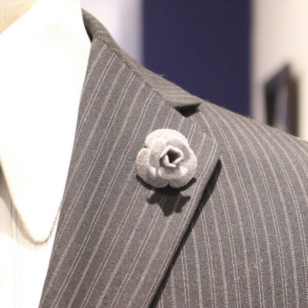 独特な店 薔薇 グレー フェルトのラペルピン ブローチ メンズジュエリー アクセサリー ラペルピン スーツアクセサリー専門店 父の日 ギフトにも 男性 誕生日 プレゼント プチギフト おしゃれ カフスマニア Cartec Com Ec