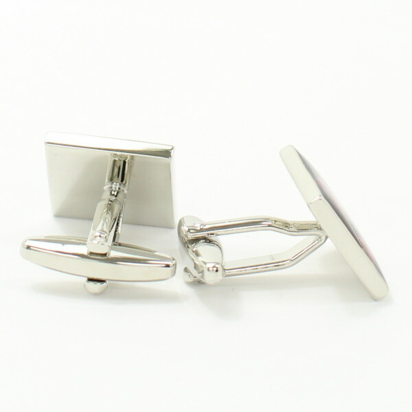 黑色和粉红色的瘸腿广场设计袖扣 (袖扣和袖扣)