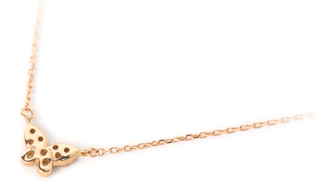 最高の 楽天市場 ダイヤモンド ネックレス バタフライ 蝶 パヴェ K18ピンクゴールド カットアズキチェーン K18pg 18kpg 18金 送料無料 Kh キューレット 保証書付 Www Falizgroup Com