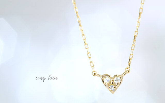 ダイヤモンド ネックレス K18 Tiny Love ネックレス K18 18金 18k ダイヤモンド レディース ペンダント ハート ピンクゴールド ジュエリー アクセサリー おしゃれ Linumconsult Co Uk