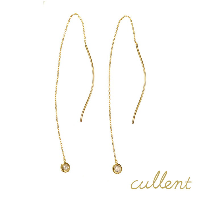 楽天市場】ダイヤモンド アメリカン ピアス K18YG トータル0.2カラット