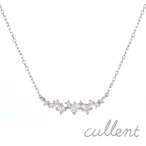 Pt900プラチナダイヤモンドネックレス glare ネックレス Pt プラチナ ダイヤモンド シンプル レディース ライン バーネックレス 84,700円