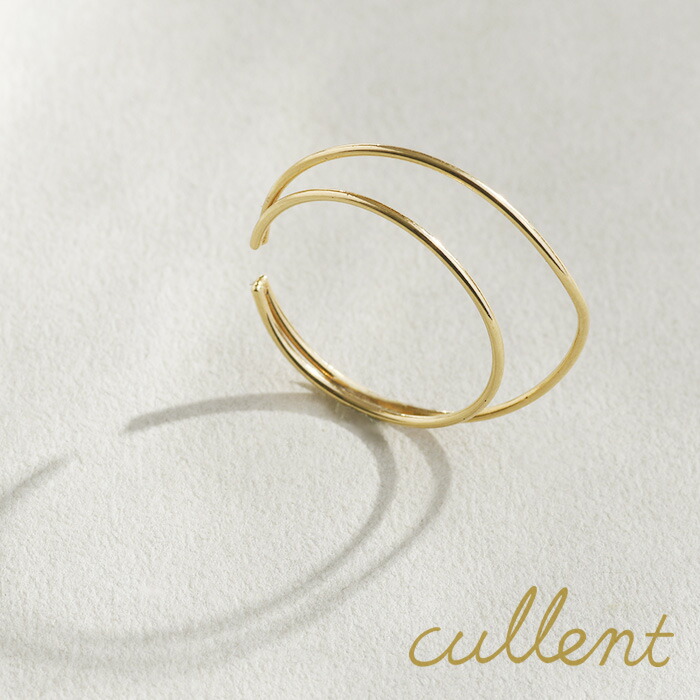 K18 片耳 イヤーカフス Crescent イヤカフ イヤーカフス 片方 片耳 K18 18金 18k ノンホール レディース メンズ シンプル 重ね付け カジュアル おしゃれ イエローゴールド